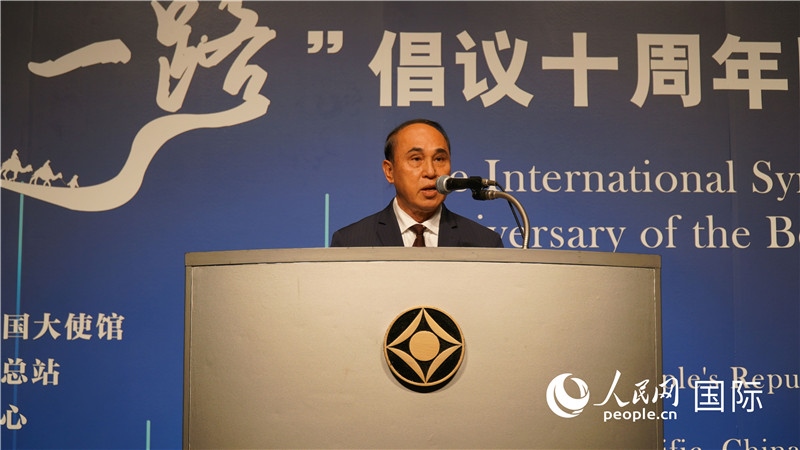 柬埔寨駐日大使圖伊瑞發(fā)言。人民網(wǎng) 蔣曉辰攝