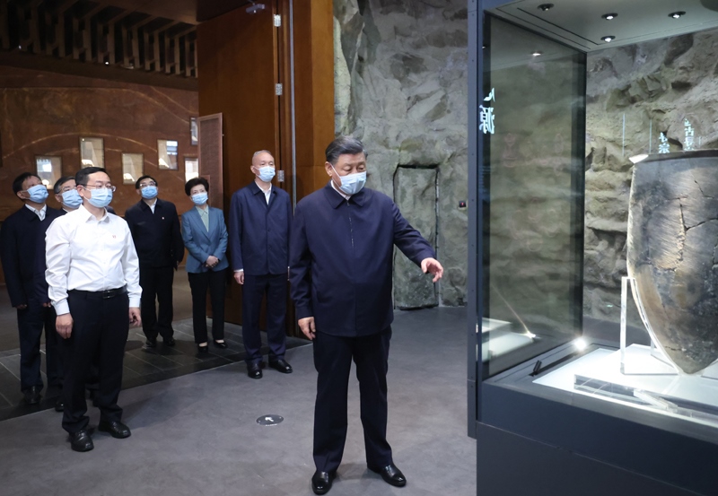2023年6月2日，習(xí)近平來到中國歷史研究院內(nèi)的中國考古博物館調(diào)研。