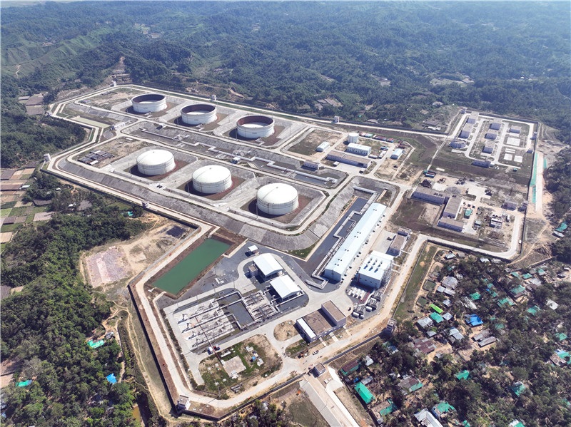 孟加拉國首個海陸一體化超大型石油儲運工程——單點系泊及雙線管道工程。中石油管道局供圖。