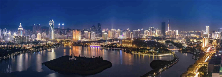筼筜夜色。（圖源：人民日?qǐng)?bào)）