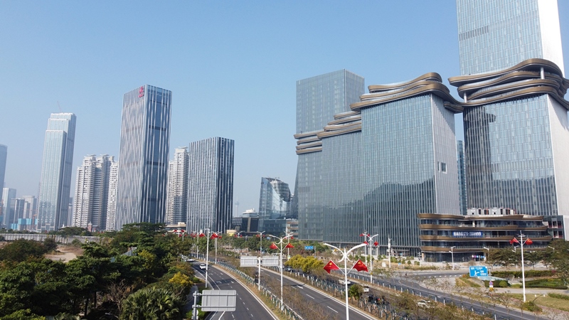 2024年1月1日，廣東珠海，橫琴粵澳深度合作區(qū)樓群。