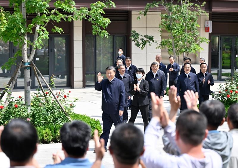 △2023年5月10日，習(xí)近平總書記在河北雄安新區(qū)考察調(diào)研。