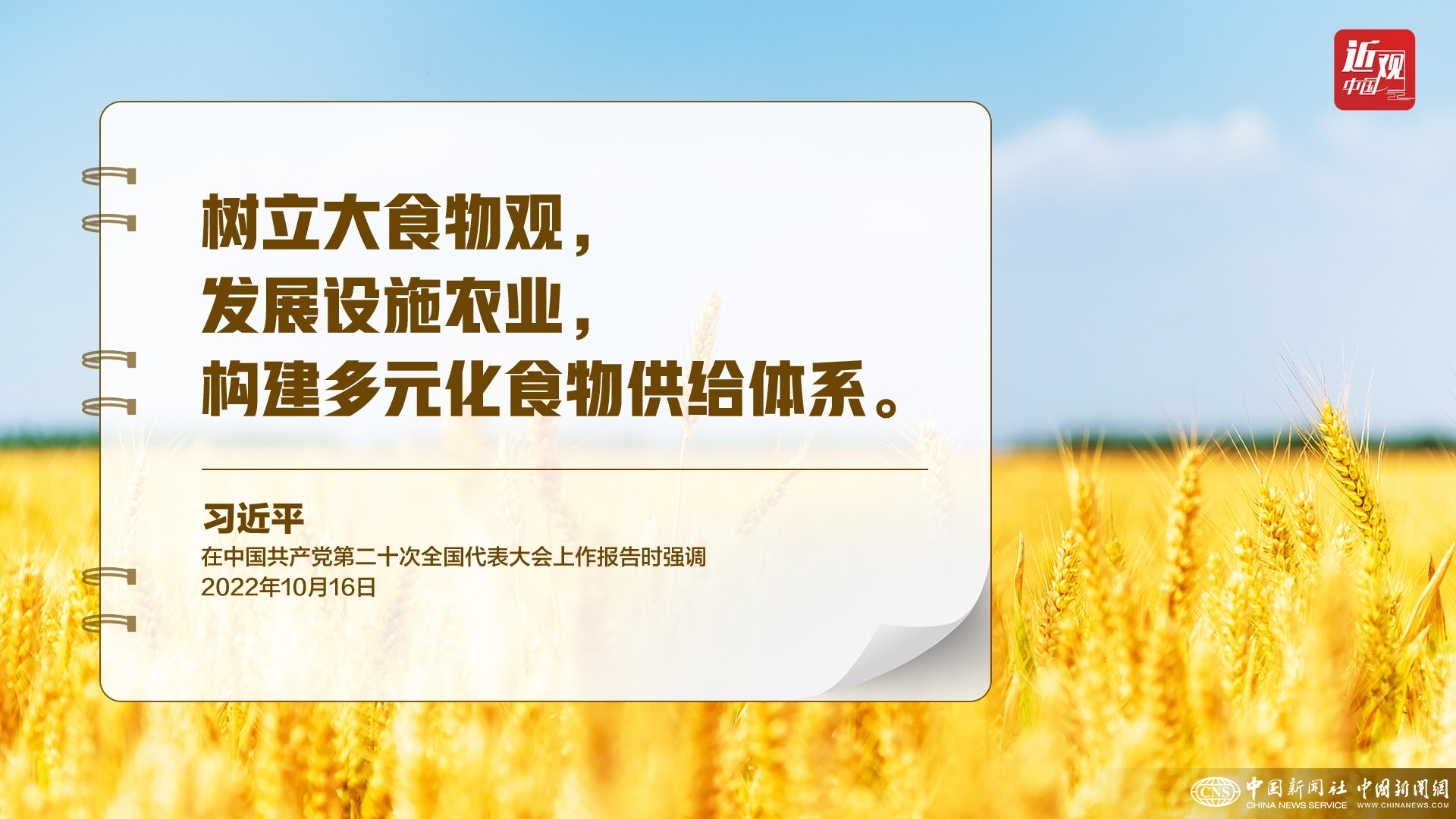 習(xí)近平：樹立大食物觀，構(gòu)建多元化食物供給體系