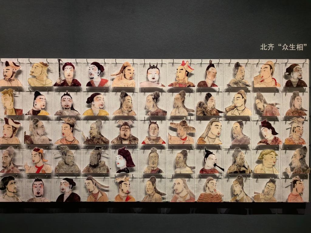 太原北齊壁畫博物館從山西北朝壁畫中提取人物元素展現(xiàn)當時民族融合、文化交流。太原北齊壁畫博物館供圖