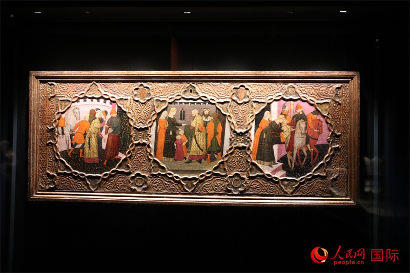 展覽“傳奇之旅：馬可·波羅與絲綢之路上的世界”展品。人民網(wǎng) 殷韜攝