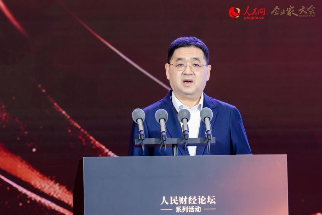 中交集團(tuán)黨委常委、副總經(jīng)理劉成云。人民網(wǎng)記者 喬雪峰攝
