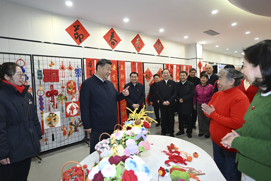 2025年1月23日，習(xí)近平總書記在沈陽大東區(qū)長安街道長安小區(qū)社區(qū)黨群服務(wù)中心考察。