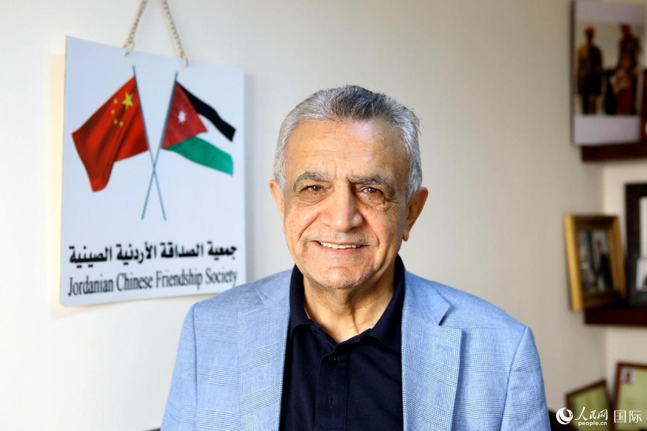 圖為約中友協(xié)主席賈邁勒·達穆爾。人民網(wǎng)納達爾·達烏德攝