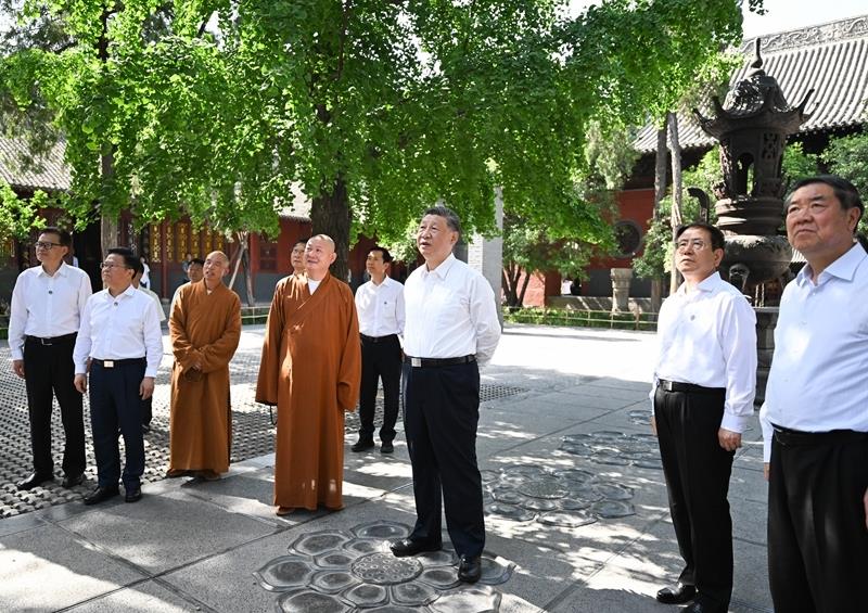 △2025年5月19日，習(xí)近平總書記在河南洛陽白馬寺考察。
